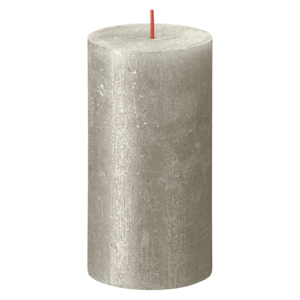 Bolsius Bolsius Stollen Shimmer Shimmer 4 St Rustic 130x68 mm Champagne Colored