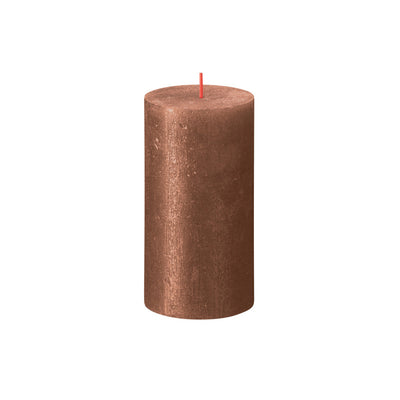 Bolsius Bolsius Shimmer Stub Candle Copper 13x6,8 cm