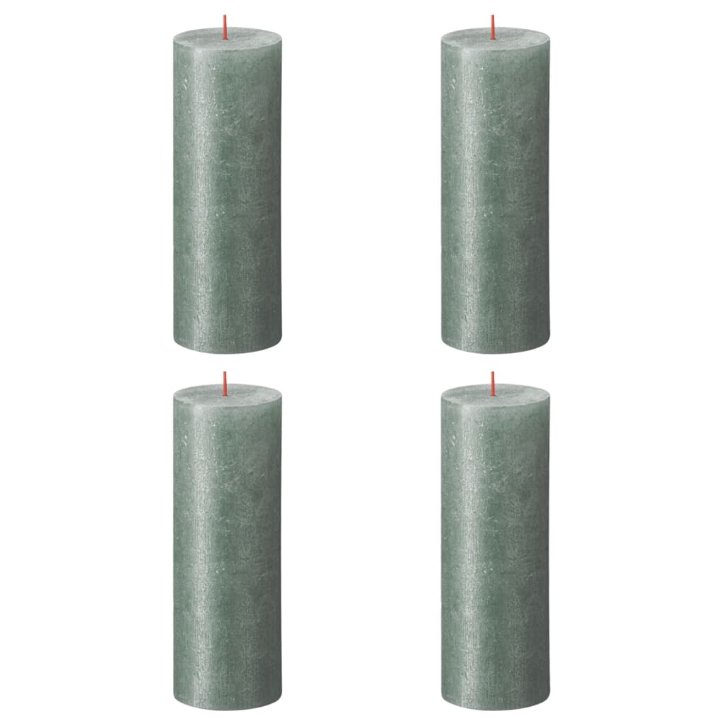 Bolsius Bolsius Stollen Shimmer 4 St Rustiek 190x68 mm Ossido blu