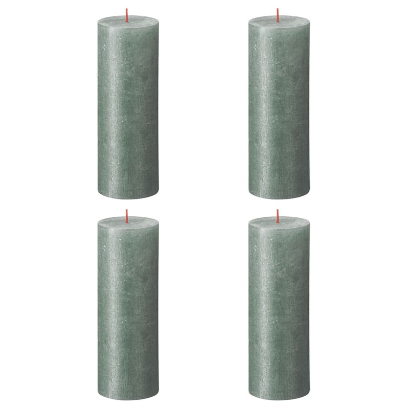 Bolsius Bolsius Stollen Shimmer 4 St Rustiek 190x68 mm Ossido blu