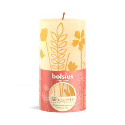 Bolsius Bolsius Stub Candle Silhouette Botergeel con stampa 13x6,8 cm