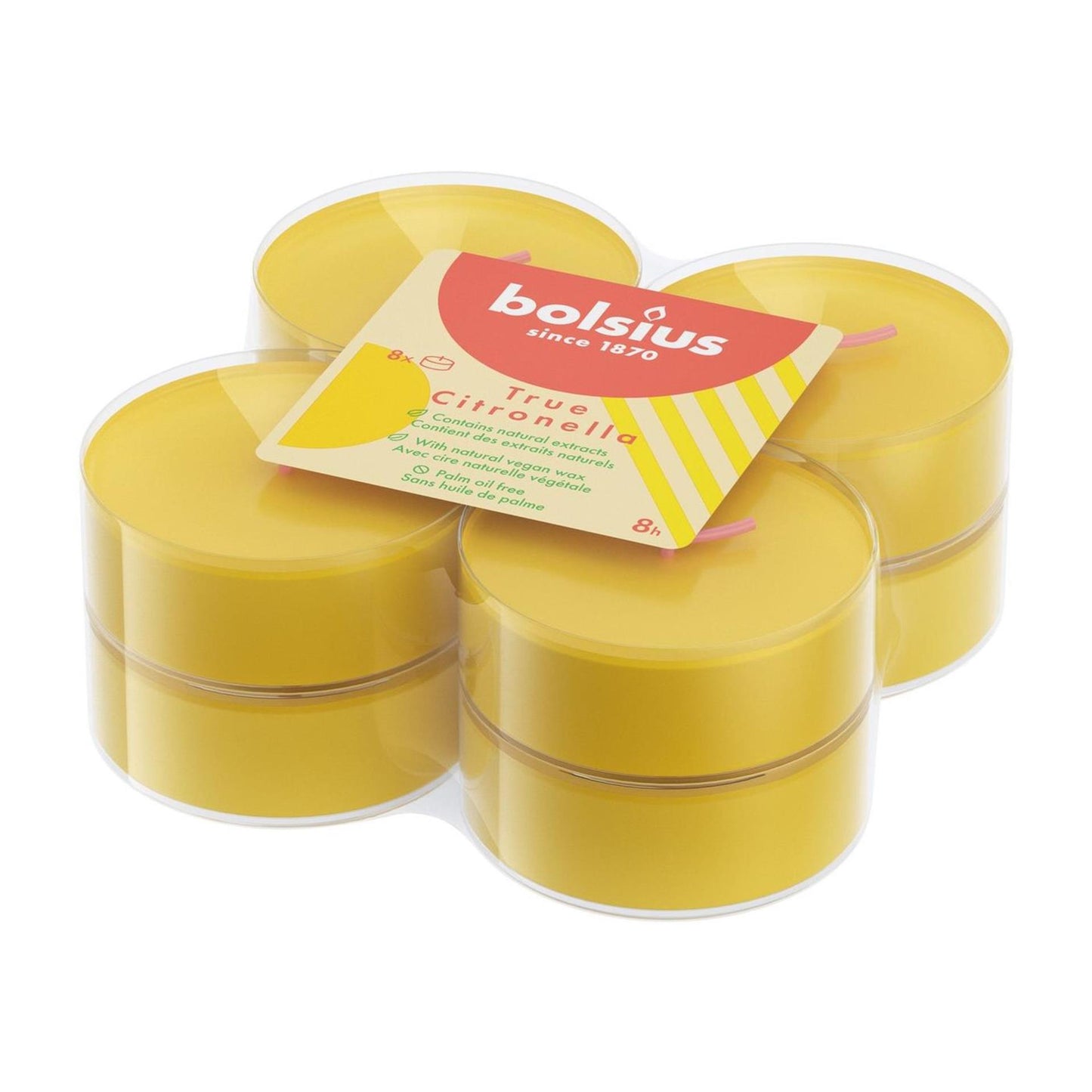 Velas de té Bolsius true citronela maxi