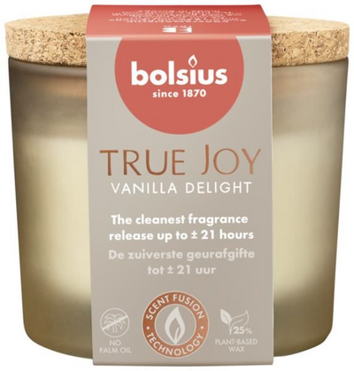 Fragrance glass with cork 66 83 True Joy Vanilla Delight