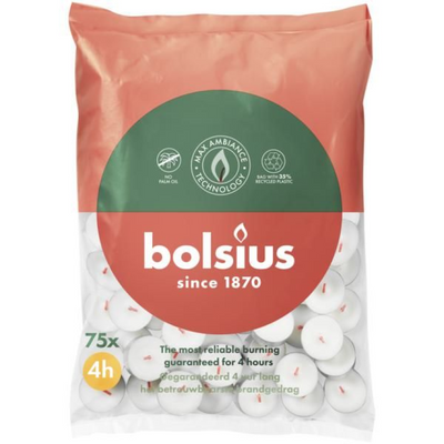 Bolsius tealight 4-hour bag 75