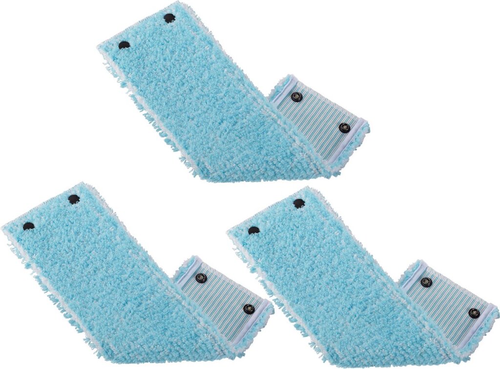 Leifheit clean twist m combi clean m panno di ricambio per tergipavimento con pulsanti super morbido 33 cm set da 3