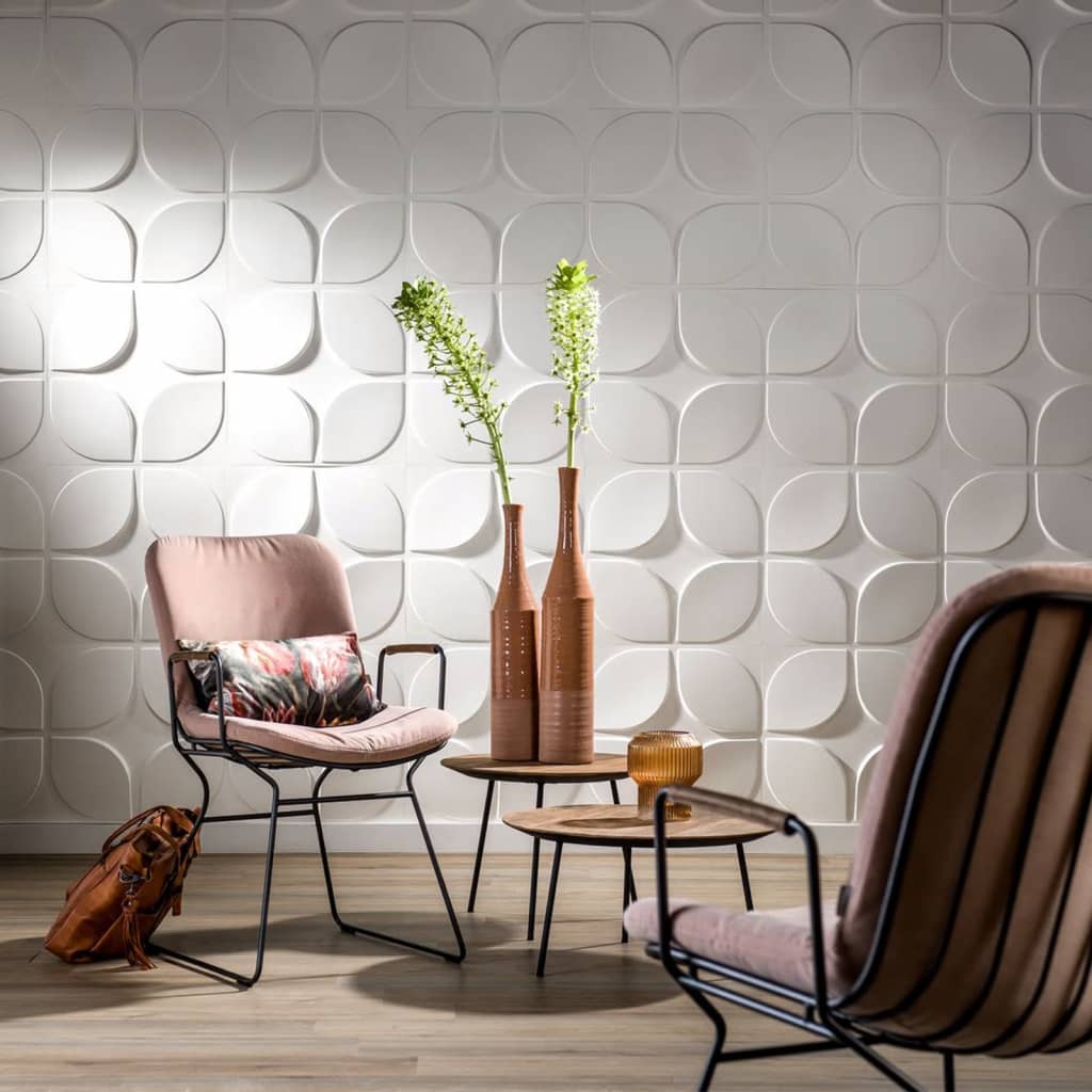 WALLART WALLART Pannelli a parete 3D spazzano 12 pezzi GA-WA10