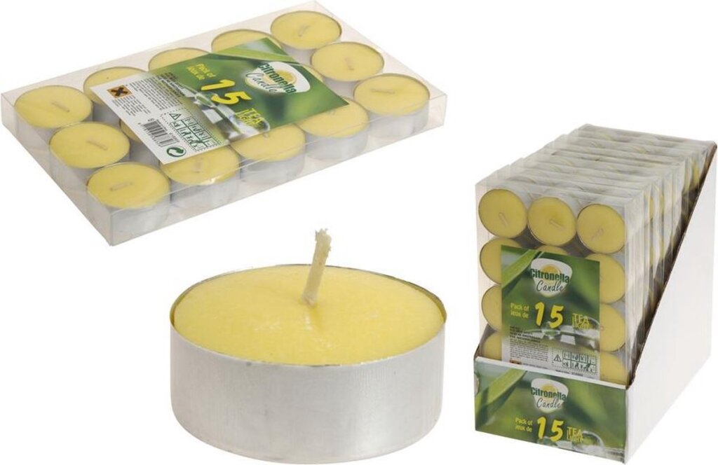 Pro garden adventure goods aromatische citronellakaarsen 15stuks