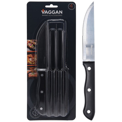 Vaggan steak knives 4 pieces stainless steel black