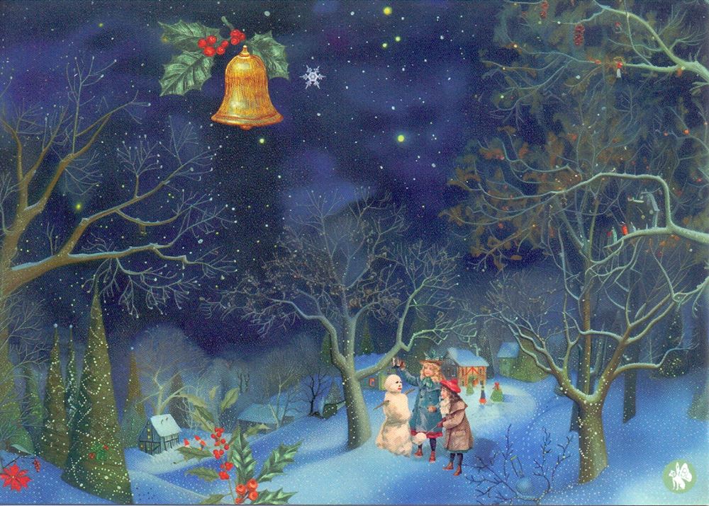 Cartolina illustrata cd11: natale sno 6 pz