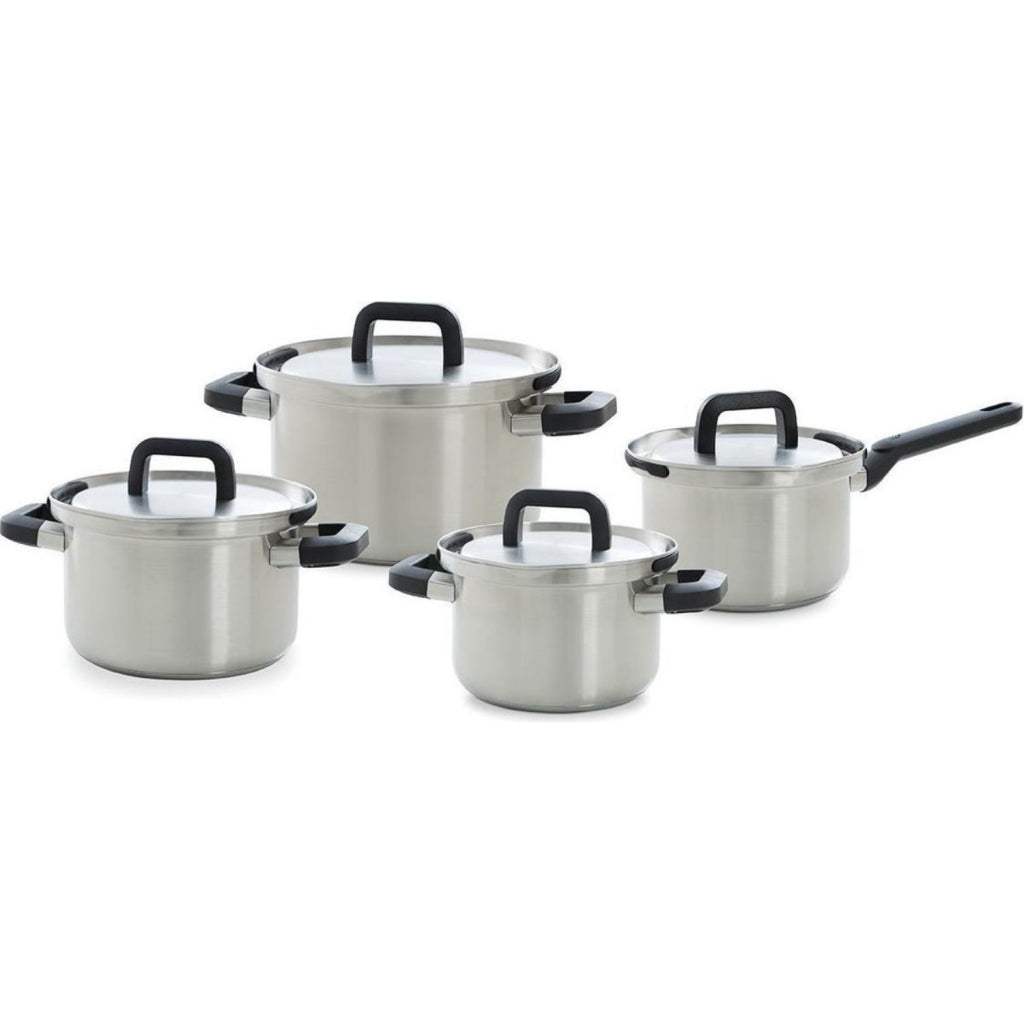 BK BK Flow Flow Cool Pan set in acciaio inossidabile a 4 pezzi