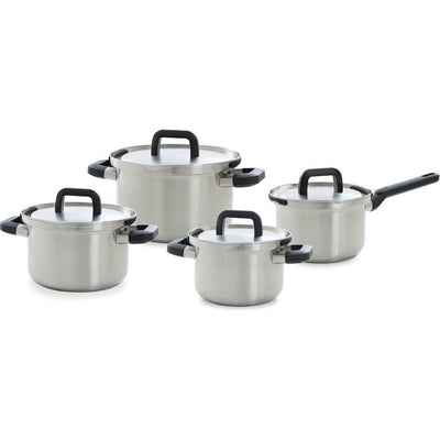 BK BK Flow Flow Cool Pan set in acciaio inossidabile a 4 pezzi