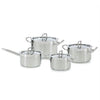 BK Precision Pan set in vetro in acciaio inossidabile a 4 pezzi argento