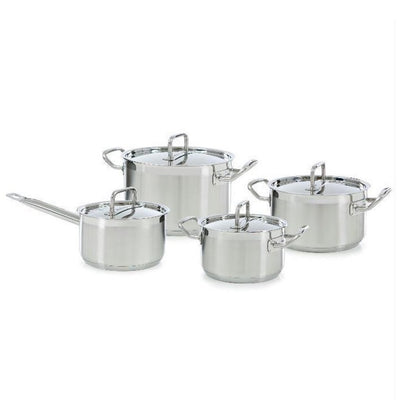 BK Precision Pan set in vetro in acciaio inossidabile a 4 pezzi argento