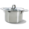 Bk bk sopa sartén de 24 cm de vidrio de acero inoxidable