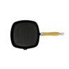 Vidaxl grillpan met houten handvat gietijzer 20x20 cm