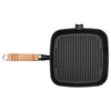 Vidaxl grillpan met houten handvat gietijzer 20x20 cm