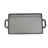 Placa de parrilla de Vidaxl de hierro fundido de doble llagación de 50x23 cm