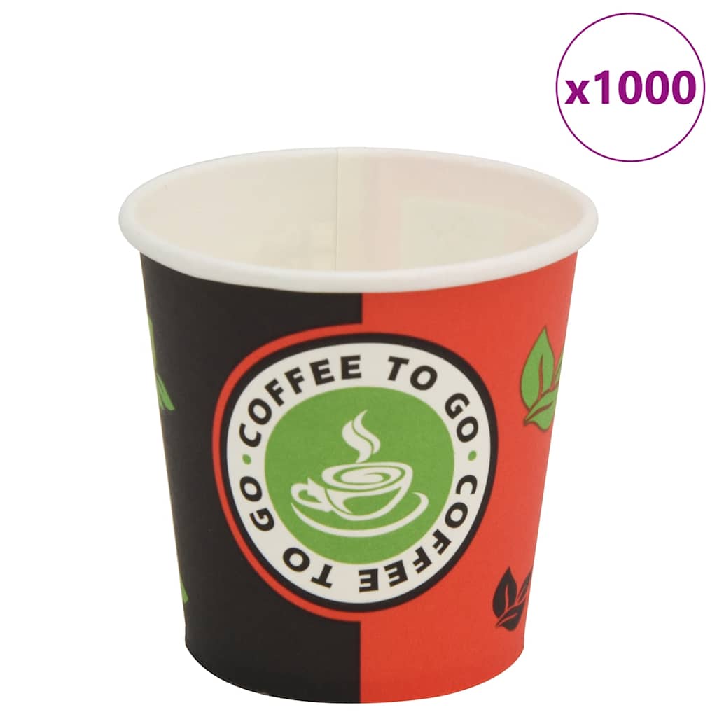 Vidaxl Cupi di caffè usa e getta di carta 120 ml (4 once) 1000 pezzi