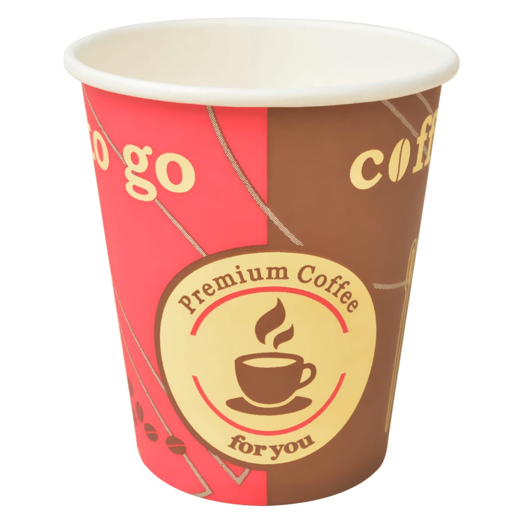 Vidaxl Desechable Coffee Cazs Paper 240 ml (8 oz) 1000 PCS