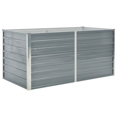 Vidaxl fioriera raccolta da 160x80x77 cm grigio in acciaio zincato