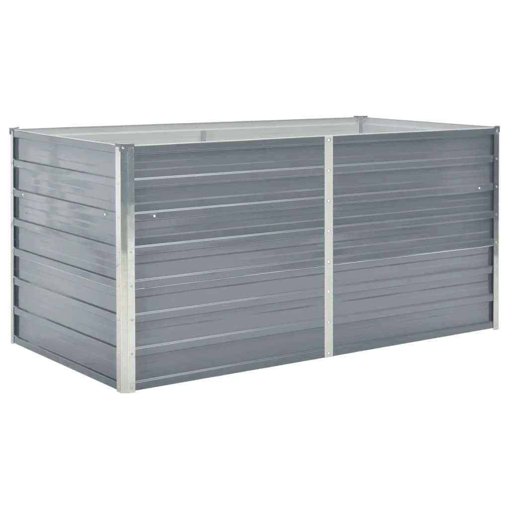 Vidaxl fioriera raccolta da 160x80x77 cm grigio in acciaio zincato