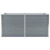 Vidaxl fioriera raccolta da 160x80x77 cm grigio in acciaio zincato