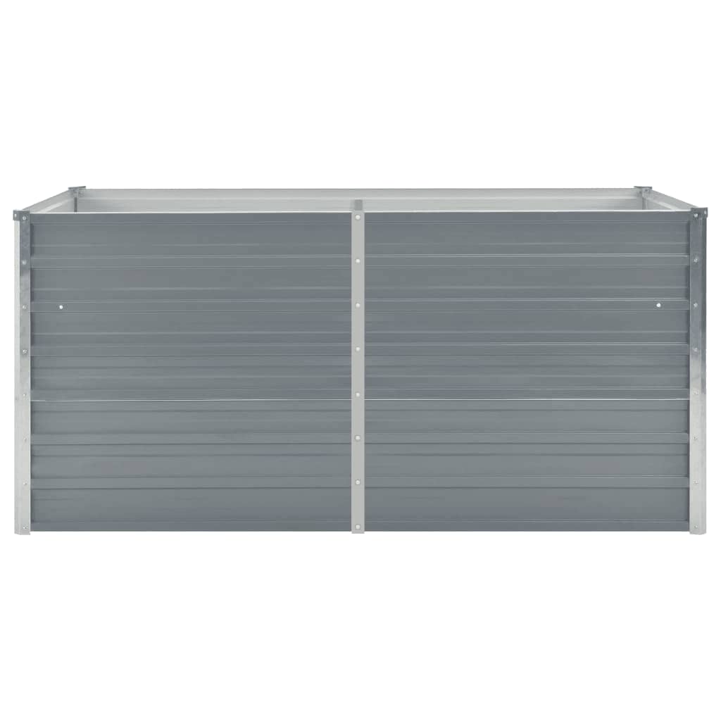 Vidaxl fioriera raccolta da 160x80x77 cm grigio in acciaio zincato