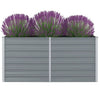 Plantador Vidaxl elevado 160x80x77 cm de acero galvanizado gris