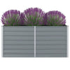 Vidaxl fioriera raccolta da 160x80x77 cm grigio in acciaio zincato