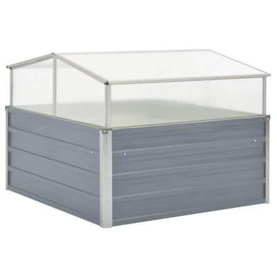 Vidaxl Tuinkas 100x100x85 cm grigio in acciaio zincato