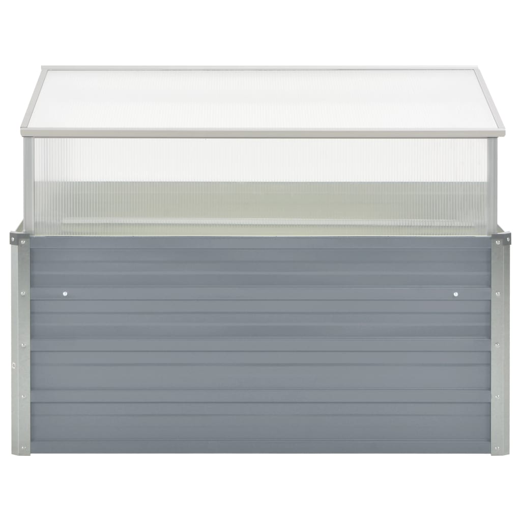 Vidaxl Tuinkas 100x100x85 cm grigio in acciaio zincato
