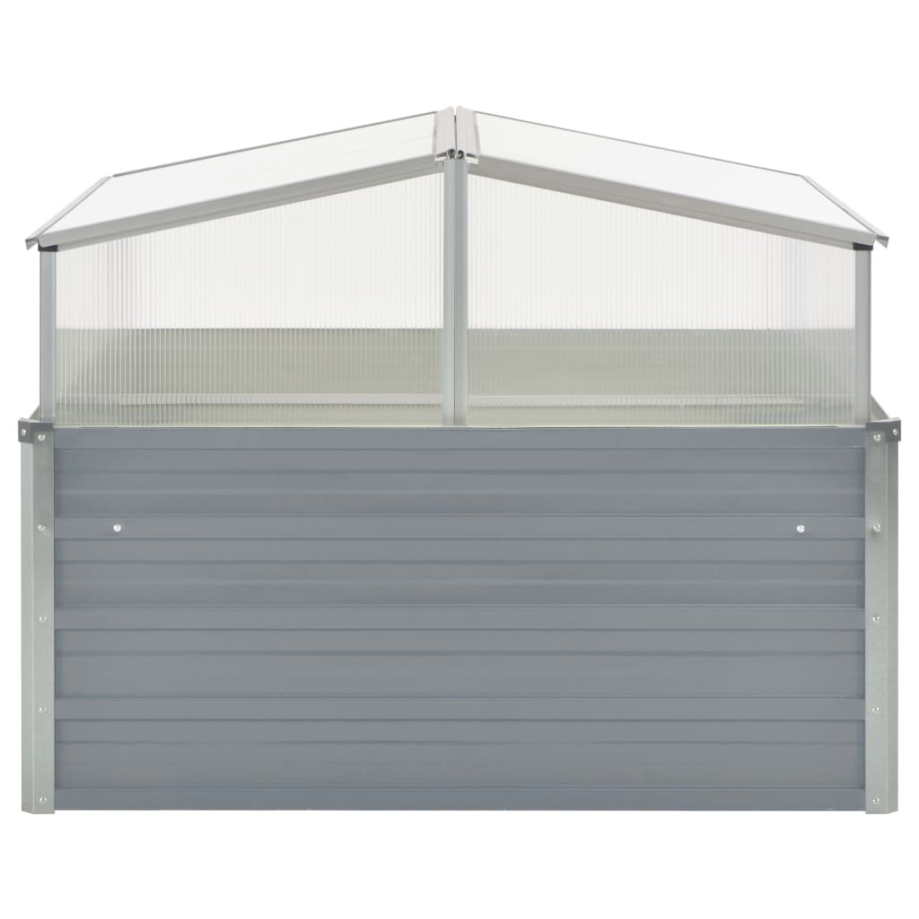 Vidaxl Tuinkas 100x100x85 cm grigio in acciaio zincato