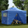 Vidaxl plegable ventana emergente con 4 paredes laterales 3x4.5 m azul