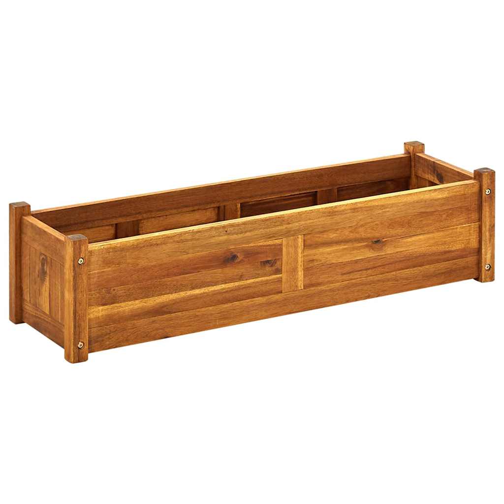 Vidaxl Planning Box elevada 100x30x25 cm acacia madera