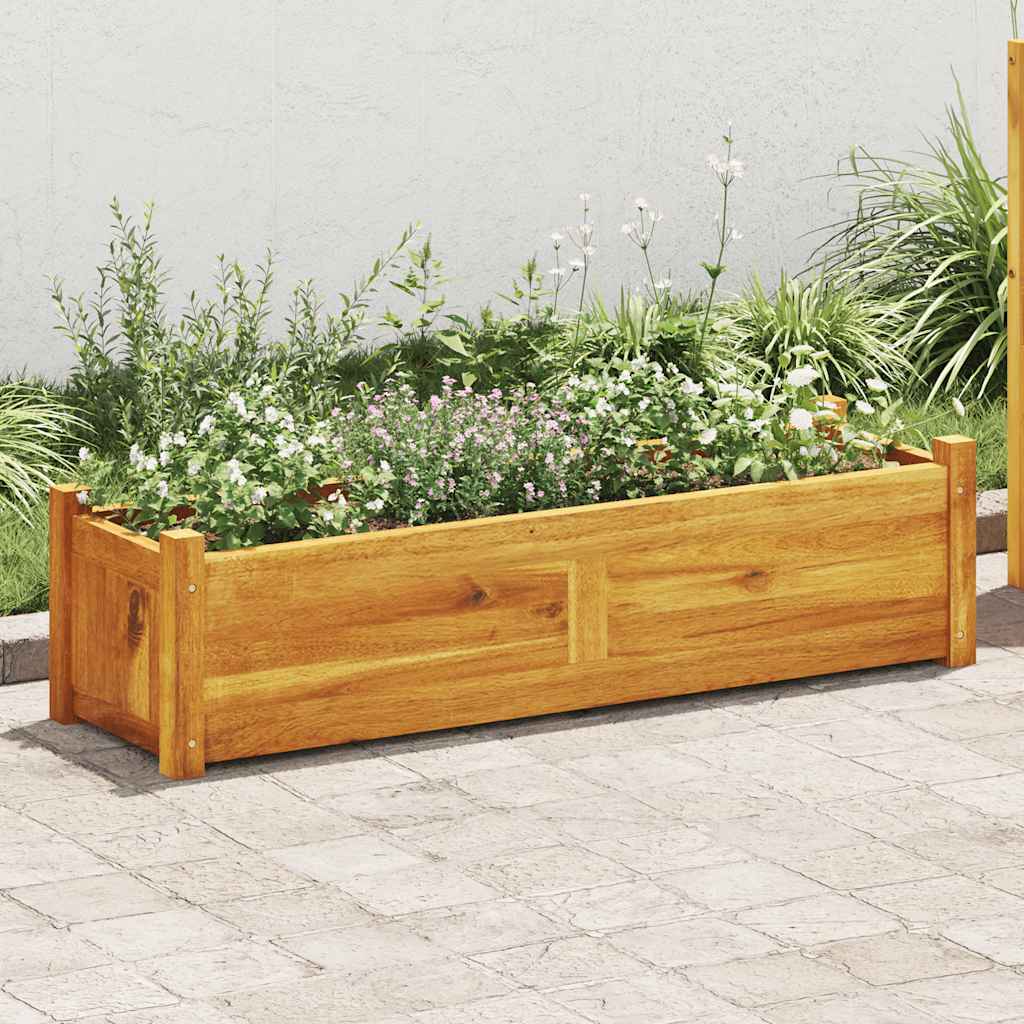 Vidaxl Planning Box elevada 100x30x25 cm acacia madera