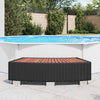Vidaxl Splash 92x45x25 cm poli rattan nero