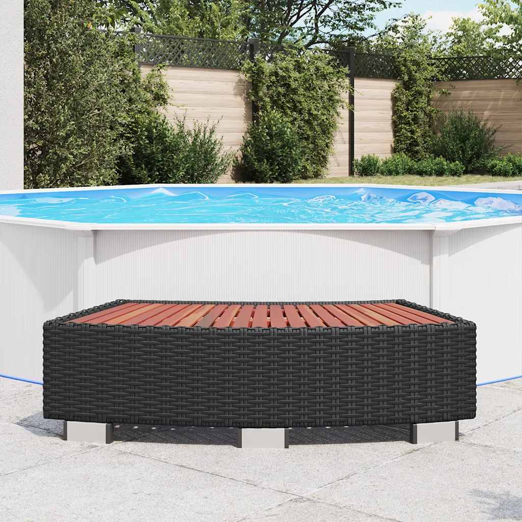 Vidaxl Splash 92x45x25 cm poli rattan nero