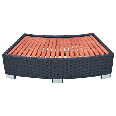 Vidaxl Splash 92x45x25 cm poli rattan nero