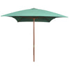 Parasol Vidaxl con polo de madera 200x300 cm verde