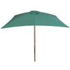 Parasol Vidaxl con polo de madera 200x300 cm verde