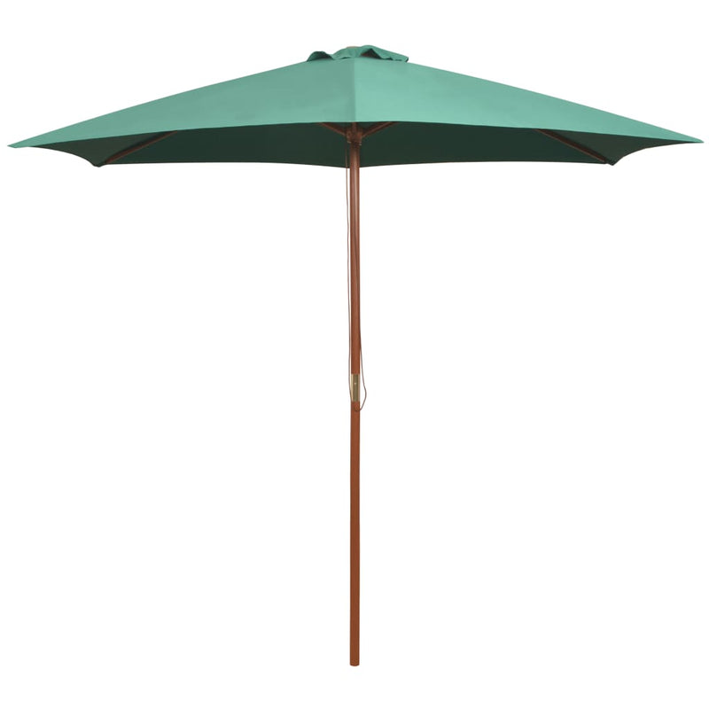 Vidaxl Parasol 270x270 cm Pole de madera verde