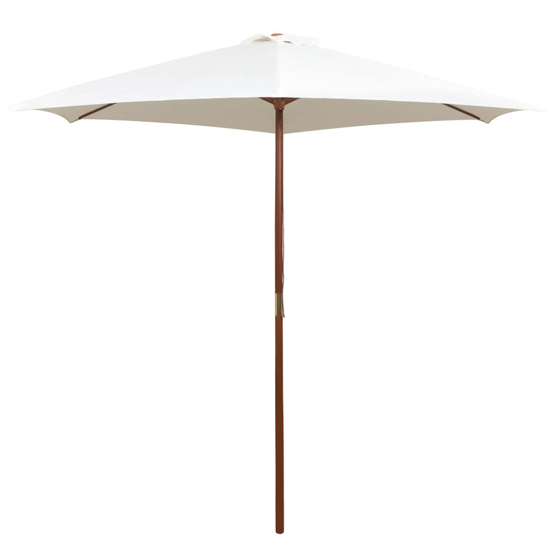 Vidaxl Parasol 270x270 cm de madera de madera crema blanca