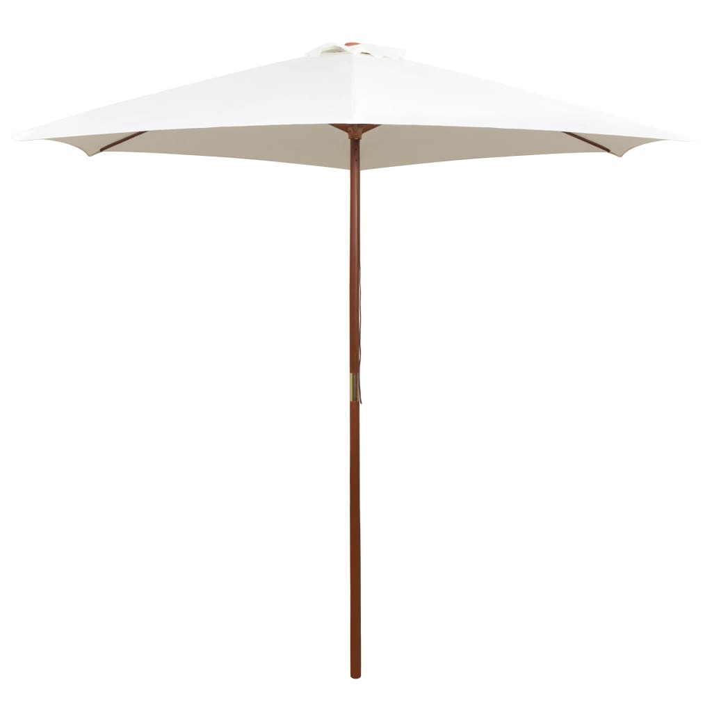 Vidaxl Parasol 270x270 cm de madera de madera crema blanca