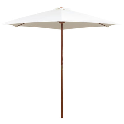Vidaxl Parasol 270x270 cm Crema di palo in legno bianco