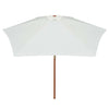 Vidaxl Parasol 270x270 cm de madera de madera crema blanca