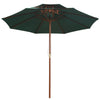 Vidaxl Parasol 270x270 cm Pole de madera verde