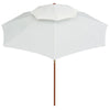 Vidaxl dubbeldekker parasol 270x270 cm houten paal crèmewit