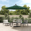 Parasol flotante Vidaxl con iluminación LED y polo de metal de 300 cm verde