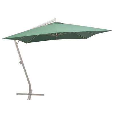 Vidaxl Parasolo galleggiante con polo in alluminio 300x300 cm verde