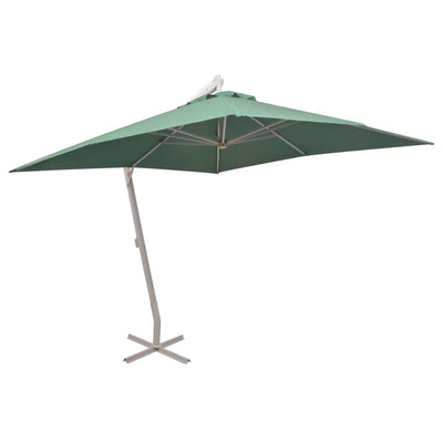Vidaxl Parasolo galleggiante con polo in alluminio 300x300 cm verde